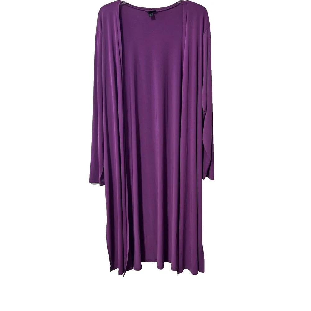 Torrid Duster Cardigan Kimono Purple Plus Size 3 Open Front Long Sleeve Casual